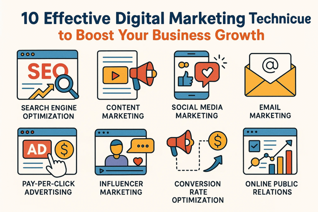 10 Effective Digital Marketing Techniques to Boost Your Business Growth Marketing